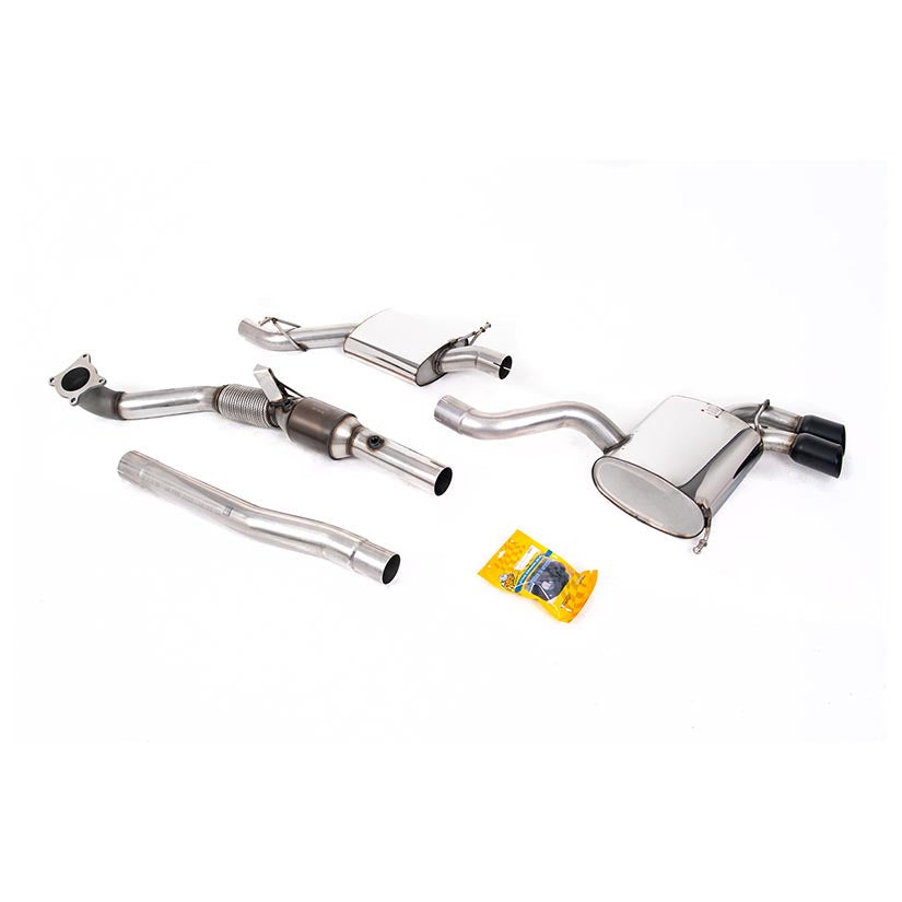 Milltek Audi S3 2.0 T quattro 3-Door 8P 2006-2012 Turbo-back including Hi-Flow Sports Cat Exhaust - SSXAU353