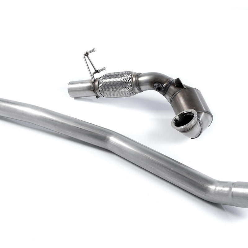 Milltek Volkswagen Golf Mk7 2.0TFSI Alltrack / Estate / Station Wagon / Combi 4-Motion 2016-2021 Large Bore Downpipe and Hi-Flow Sports Cat Exhaust - Fits with Milltek System - SSXAU423