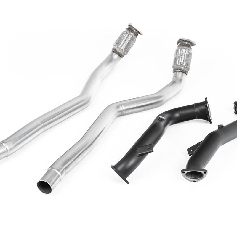 Milltek Audi RS7 C7 Sportback 4.0 V8 TFSI biturbo inc Performance Edition 2013-2018 Large-bore Downpipes and Cat Bypass Pipes Exhaust - Milltek Fitment