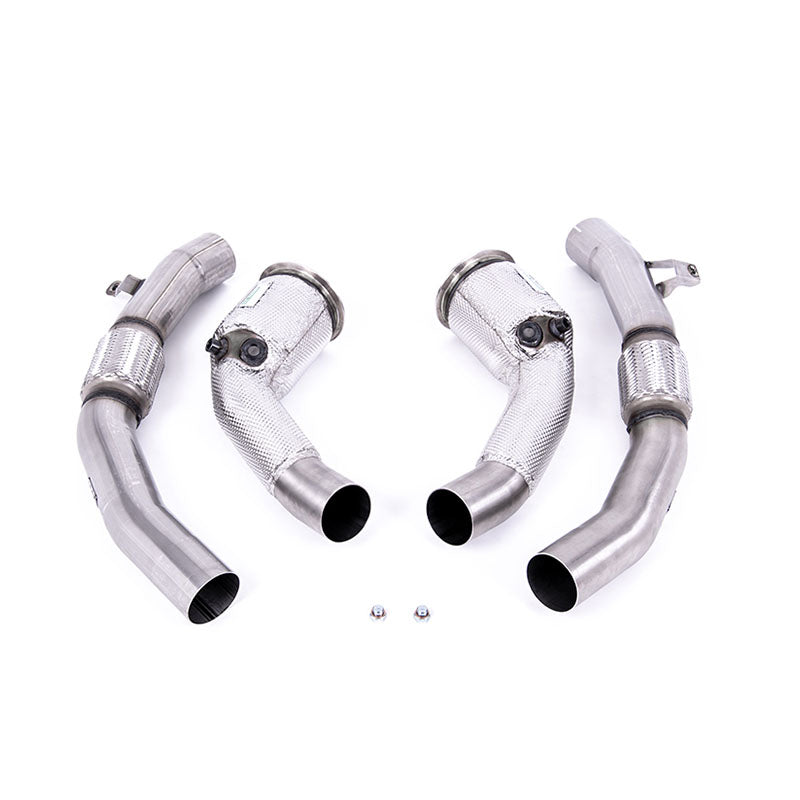 Milltek Audi RS7 C8 4.0 V8 bi-turbo (Non OPF/GPF US/ROW Models) 2019-2023 Large-bore Downpipes and Cat Bypass Pipes Exhaust - Fits Milltek System