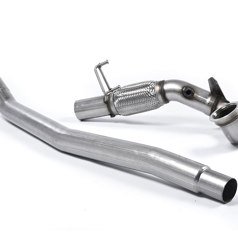 Milltek Volkswagen Golf MK7 GTi (including GTi Performance Pack Clubsport & Clubsport S models) 2013-2016 Large-bore Downpipe and De-cat Exhaust - Fits with OE System