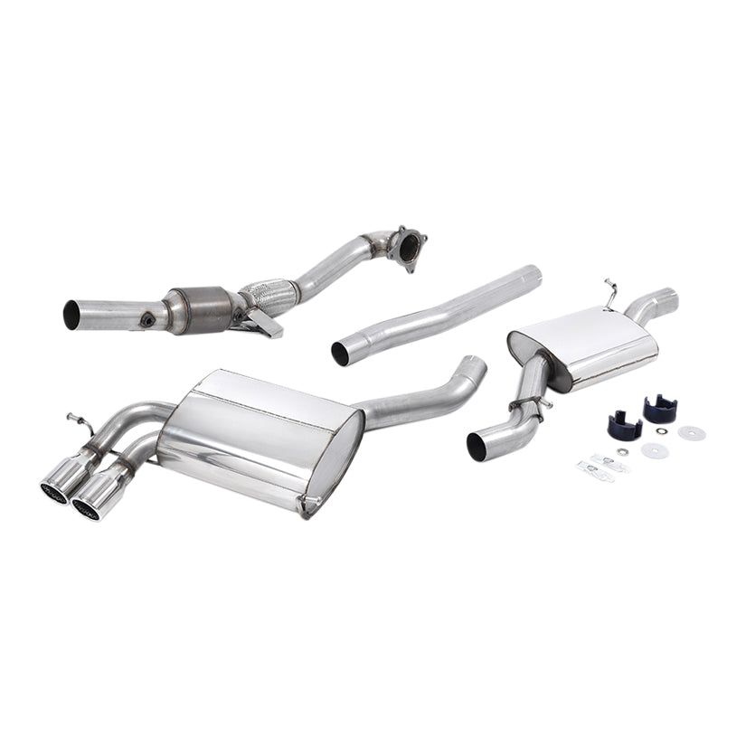 Milltek Audi S3 2.0 T quattro Sportback 8P 2007-2012 Turbo-back including Hi-Flow Sports Cat Exhaust