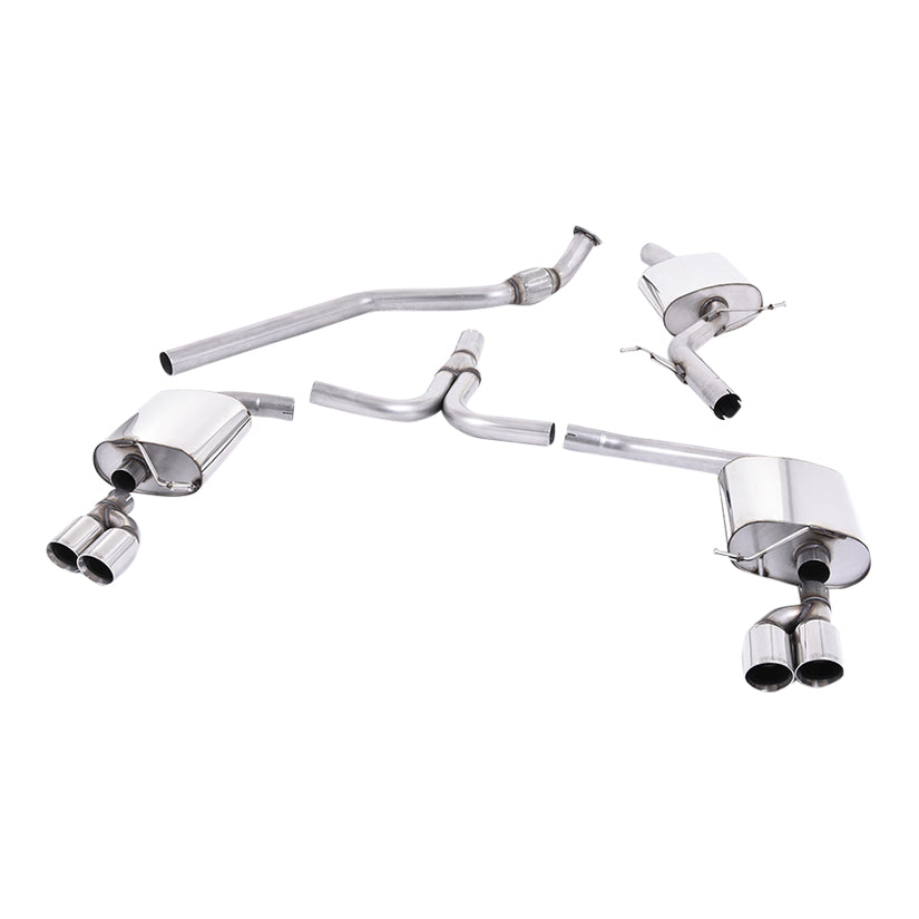 Milltek Audi A4 2.0 TFSI S line B8 (2WD and quattro Tiptronic-only) Saloon & Avant 2008-2011 Cat-back Exhaust